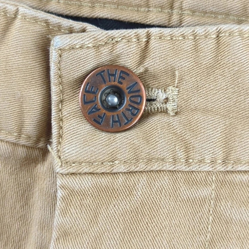 The North Face Shorts Mens 32 Tan Brown Chino Flat Front Hiking Outdoor Stretch - Picture 9 of 10